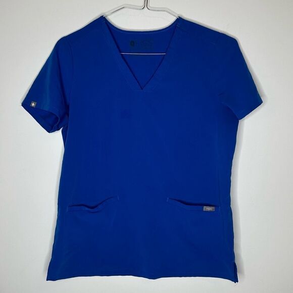 Figs Technical Collection SS‎ Royal Blue Scrub Top in Size Small - Picture 4 of 6